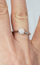Load image into Gallery viewer, .63ct Round Diamond Classic Solitaire Engagement Ring In 14k White Gold