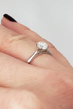 Load image into Gallery viewer, .63ct Round Diamond Classic Solitaire Engagement Ring In 14k White Gold