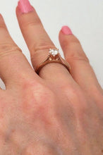 Load image into Gallery viewer, 14k Rose Gold Diamond Solitaire .56ctw VS2 Round Engagement Ring