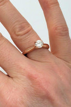 Load image into Gallery viewer, 14k Rose Gold Diamond Solitaire .56ctw VS2 Round Engagement Ring