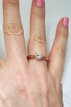 Load image into Gallery viewer, 14k Rose Gold Diamond Solitaire .56ctw VS2 Round Engagement Ring