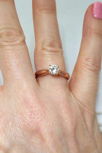 Load image into Gallery viewer, 14k Rose Gold Diamond Solitaire .56ctw VS2 Round Engagement Ring