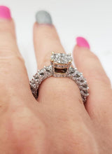 Load image into Gallery viewer, 3.25ct T.W. Diamond Composite Flower Cluster Engagement Ring In 14k Gold