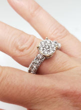 Load image into Gallery viewer, 3.25ct T.W. Diamond Composite Flower Cluster Engagement Ring In 14k Gold