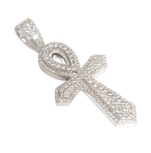 Load image into Gallery viewer, 3.00ct T.W. Diamond Large Ankh Cross In 10k White Gold