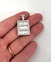 Load image into Gallery viewer, 18k White Gold 4.00ct Diamond Baguette Pendant