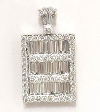 Load image into Gallery viewer, 18k White Gold 4.00ct Diamond Baguette Pendant
