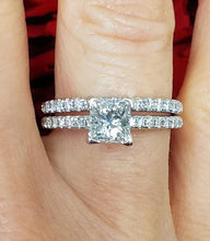 Load image into Gallery viewer, GIA Certified Square Diamond 1.46ct T.W. Engagement Bridal Set 950 Platinum