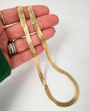 Load image into Gallery viewer, 14k Yellow Gold Herringbone Chain Necklace 6mm 20"