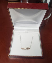 Load image into Gallery viewer, Diamond Infinity Necklace in 14k White & Rose Gold 17"+2"