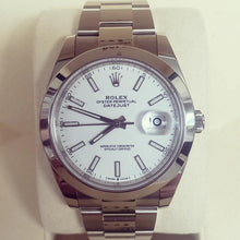 Load image into Gallery viewer, 2023 Rolex Datejust 41mm Stainless Steel Oyster Watch White Dial 126300