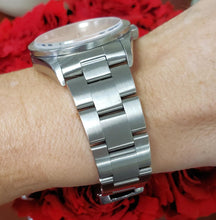 Load image into Gallery viewer, 34mm Rolex Air-King Engine Turn Stainless Steel Oyster Silver Automatic 16264