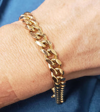 Load image into Gallery viewer, Mens 14k Yellow Gold Solid Cuban Link Bracelet 8.7mm 45.5g 8&quot;
