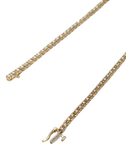 Load image into Gallery viewer, 5.00ct T.W. Diamond V Tennis Necklace in 14k Yellow Gold 17"