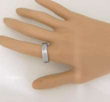 Load image into Gallery viewer, MENS 18k WHITE GOLD PLAIN HIGH POLISHED CONCAVE SOLID WEDDING BAND RING 6MM 10