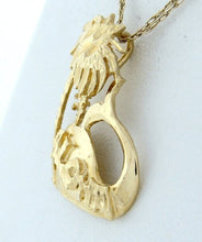 Load image into Gallery viewer, 14k Gold Diamond Cut Palm Tree Whale Aloha Pendant
