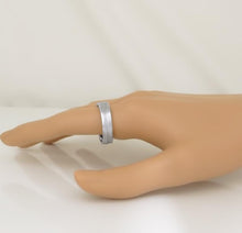 Load image into Gallery viewer, MENS 18k WHITE GOLD PLAIN HIGH POLISHED CONCAVE SOLID WEDDING BAND RING 6MM 10