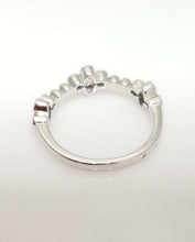 Load image into Gallery viewer, .25ct DIAMOND BEZEL-SET BEADED SHANK RING in 14K WHITE GOLD
