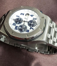 Load image into Gallery viewer, 43mm Audemars Piguet Royal Oak Offshore Chrono Panda White Navy Watch