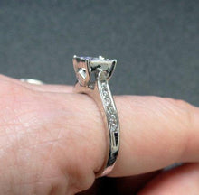 Load image into Gallery viewer, LADIES 14K WHITE GOLD 1.00ct DIAMOND INVISIBLE SET PRINCESS ENGAGEMENT RING 7