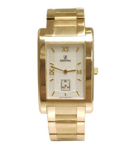Load image into Gallery viewer, 18K YELLOW GOLD FESTINA RECTANGLE TANK WATCH RARE MODEL F473-8628