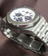 Load image into Gallery viewer, 43mm Audemars Piguet Royal Oak Offshore Chrono Panda White Navy Watch
