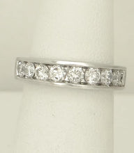 Load image into Gallery viewer, 14k WHITE GOLD 1 1/2ct ROUND DIAMOND CHANNEL SET WEDDING BAND
