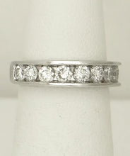 Load image into Gallery viewer, 14k WHITE GOLD 1 1/2ct ROUND DIAMOND CHANNEL SET WEDDING BAND
