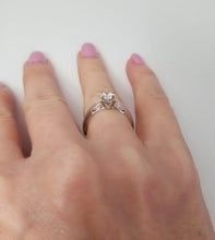 Load image into Gallery viewer, Tacori 18k White Gold 1/2ct Cubic Zirconia Semi Mount Engagement Ring
