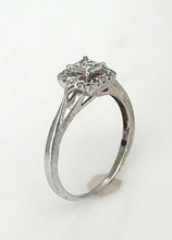 Load image into Gallery viewer, 10k WHITE GOLD 1/5ct PRINCESS CUT DIAMOND ENGAGEMENT or PROMISE RING