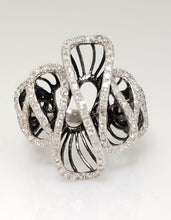 Load image into Gallery viewer, 3/4ct DIAMOND WAVY DIAMOND RING in 14K WHITE GOLD