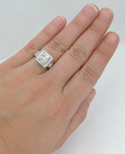 Load image into Gallery viewer, 14k White Gold Princess Cut Square .77ct Diamond Engagement Ring Semi Mount