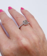 Load image into Gallery viewer, 14k White Gold S Kashi 1.00ct Round Diamond Halo Engagement Ring