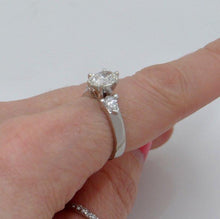 Load image into Gallery viewer, Platinum 950 1.01ct Center Oval 1/4ct Pear Accents Engagement Ring