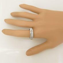Load image into Gallery viewer, 14k WHITE GOLD HIGH POLISH CHANNEL SET 1/4ct SQUARE DIAMOND WEDDING BAND