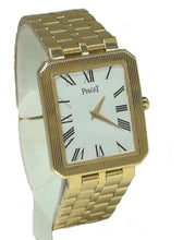 Load image into Gallery viewer, 750 18k YELLOW GOLD PIAGET PROTOCOLE WHITE ROMAN WATCH 26mm 80354
