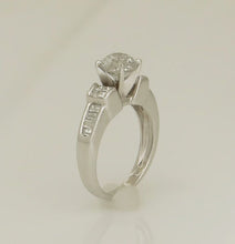Load image into Gallery viewer, 1 3/4ct DIAMOND ROUND EUROPEAN CUT VINTAGE ENGAGEMENT RING 14K WHITE GOLD