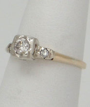 Load image into Gallery viewer, LADIES VINTAGE 14K YELLOW GOLD 1/4ct THREE DIAMOND PROMISE ENGAGEMENT RING