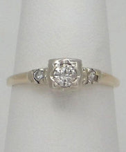Load image into Gallery viewer, LADIES VINTAGE 14K YELLOW GOLD 1/4ct THREE DIAMOND PROMISE ENGAGEMENT RING