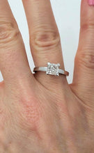 Load image into Gallery viewer, 14k White Gold 1.20ctw Diamond Princess Solitaire Engagement Ring