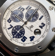 Load image into Gallery viewer, 43mm Audemars Piguet Royal Oak Offshore Chrono Panda White Navy Watch