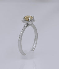 Load image into Gallery viewer, 14k White Gold S Kashi 1.00ct Round Diamond Halo Engagement Ring