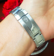 Load image into Gallery viewer, Ladies 31mm Rolex Oyster Perpetual SS Oyster Arabic Automatic Black Dial 177200