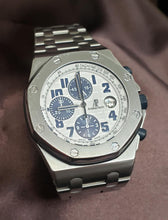 Load image into Gallery viewer, 43mm Audemars Piguet Royal Oak Offshore Chrono Panda White Navy Watch