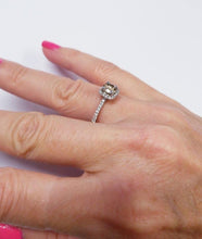Load image into Gallery viewer, 14k White Gold S Kashi 1.00ct Round Diamond Halo Engagement Ring