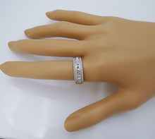 Load image into Gallery viewer, 14k WHITE GOLD 1/2ct SQUARE DIAMOND CHANNEL SET WEDDING BAND RING