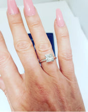 Load image into Gallery viewer, EGL Certified 1.55ct Princess Cut Diamond Solitaire Engagement Ring in 14k White Gold (SI2/I)