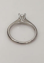 Load image into Gallery viewer, .46ctw PRINCESS CUT DIAMOND SOLITAIRE ENGAGEMENT RING in 14K WHITE GOLD