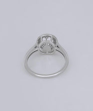 Load image into Gallery viewer, NEW 14k WHITE GOLD .33ct ROUND SOLITAIRE SHIMMER FLOATING DIAMOND HALO RING
