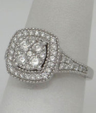 Load image into Gallery viewer, 14k White Gold 3/4ct Round Diamond Square Halo Engagement Ring SI1/G